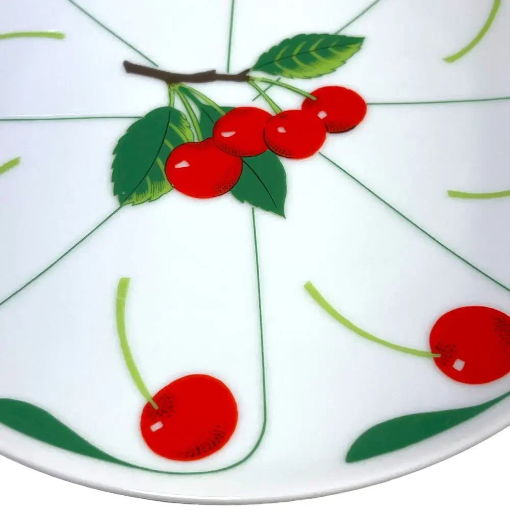 Vintage 1979 Stafford by Enola Fruit Time Cherry Plate 7.25” Retro Kitchen Decor